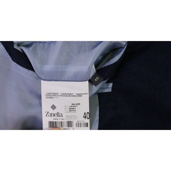 Zanella Blazer Malcom Midnight Blue 2-Btn Rayon Sportcoat 42L - Picture 9 of 9